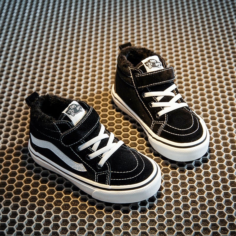 Children'S Canvas Shoes 2024 Winter New Cotton Shoes Fleece-Lined Girls' Warm Shoes Boys' Thickeneded Sneakers Baby Boots - Image 3