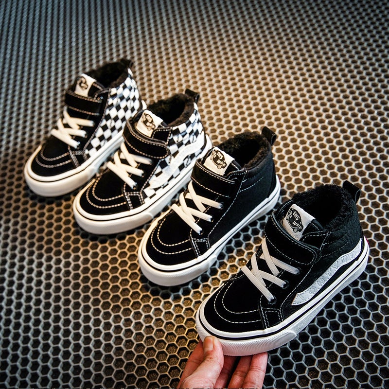 Children'S Canvas Shoes 2024 Winter New Cotton Shoes Fleece-Lined Girls' Warm Shoes Boys' Thickeneded Sneakers Baby Boots - Image 2