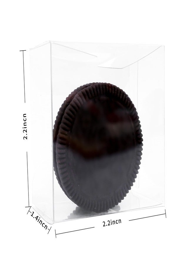 Capkyke 50pcs 2.2x2.2x1.4 Inch Oreo Boxes Small Clear Cookie Boxes Single Macaron Boxes Candy Boxes for Small Treat Wedding Favors Party Boxes small Gift Boxes - Image 2