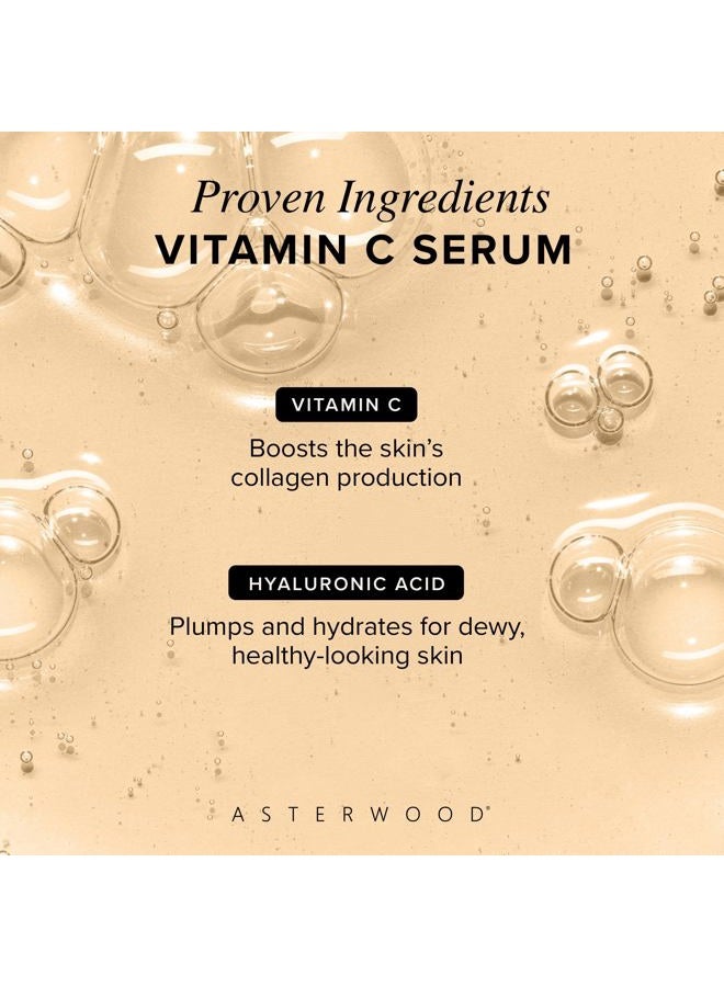 Asterwood Naturals Vitamin C Face Serum - with Hyaluronic Acid - Smoothing, Hydrating, Stimulates Collagen Production - Fragrance-Free - 8 Fl Oz - Image 3