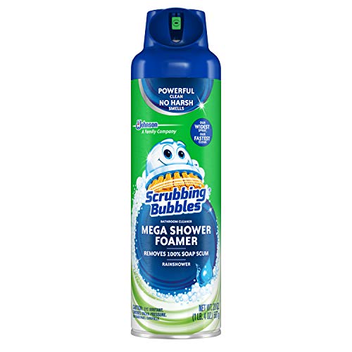 Scrubbing Bubbles Mega Bathroom and Shower Foamer Aerosol, Rainshower Scent, 20oz - Image 1