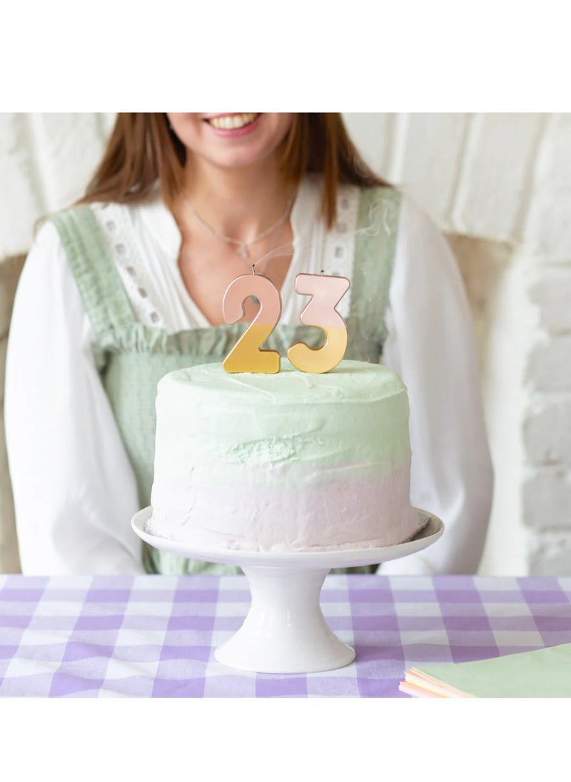 Talking Tables Talking Tables 3 Number Birthday Candles, Rose Gold Number Candle, Candle for Birthday Cake Topper, Anniversary Cake Number Candle. Candle stick for special occasions such as birthday and Anniversary  - Image 3