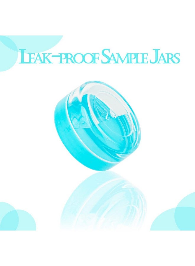 ZEJIA 3 Gram Sample Containers With Lids, 100 Count Tiny Sample Jars, 3Ml Makeup Cosmetic Containers For Lip Balms, Lotion, Powder, Beauty Products(Blue Lids) - Image 3