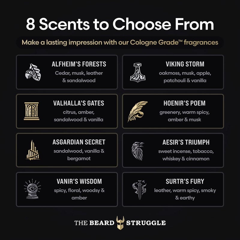 The Beard Struggle Mens Body Wash Alfheims Forests Silver Collection Skin Cleaning Agent Natural Body Wash Shower Gel Liquid Soap 240 mL 8 US fl oz - Image 4