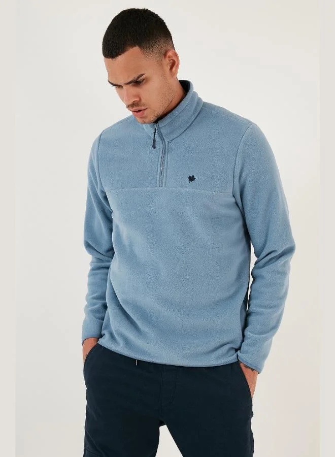 Buratti  Buratti Slim Fit Anti-Pilling Non-Flapping Batwing Collar Cold-Resistant Brushed Fleece Men's POLAR 5906001 for Men | Best Price UAE