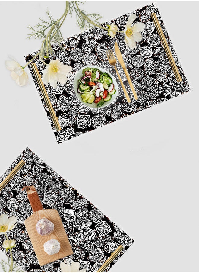 LOWHA Decorative Acrylic Serving Tray with Gold Color Metal Handles Group Shapes 20x30cm  - Image 4