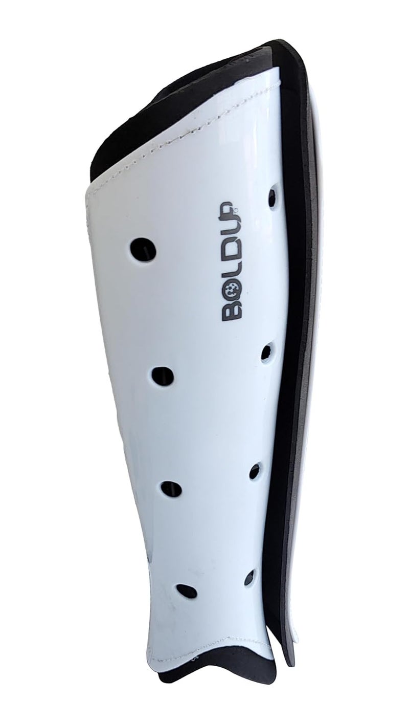 IFOLDUP ® Plastic-Moulded Hockey shinguard Hockey shinguard for Practice and Training Sports Lightweight PVC Shell Stitched (Medium Size) - Image 3