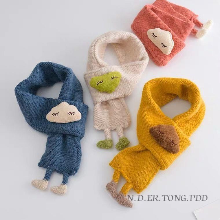 Baby'S Scarf Winter Warm Baby Cute Super Cute Neck Set Girls' Knitted Soft Neck Set Boys' All-Match Scarf - Image 2