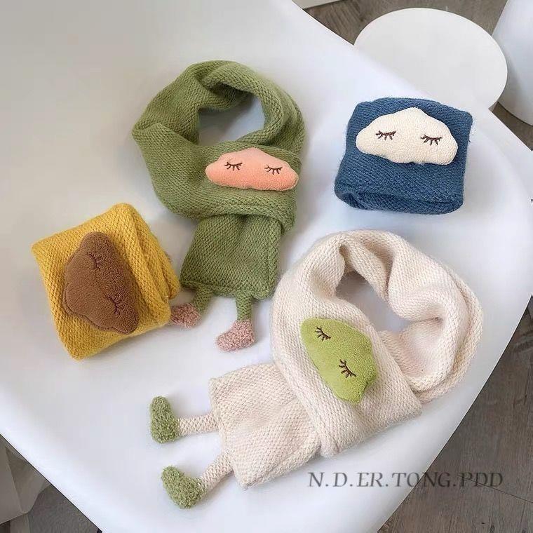 Baby'S Scarf Winter Warm Baby Cute Super Cute Neck Set Girls' Knitted Soft Neck Set Boys' All-Match Scarf - Image 3