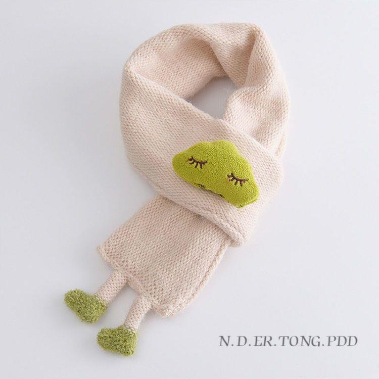 Baby'S Scarf Winter Warm Baby Cute Super Cute Neck Set Girls' Knitted Soft Neck Set Boys' All-Match Scarf - Image 1
