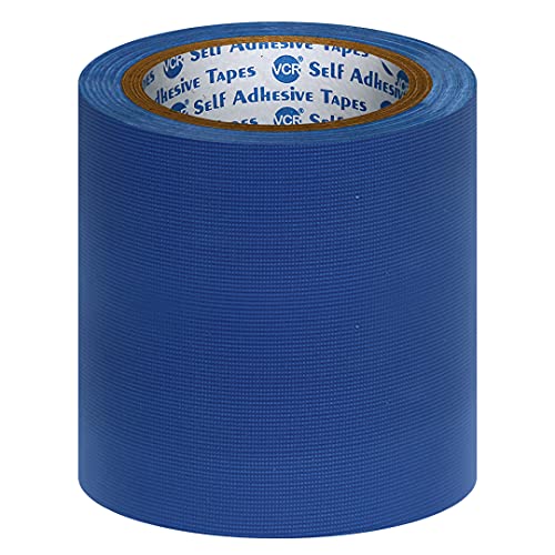 VCR Blue Duct Tape - 18 Meters in Length 144mm / 6" Width - 1 Roll Per Pack - Strong Book Binding Tape - Waterproof Heavy Duty Duct Tape - Image 1