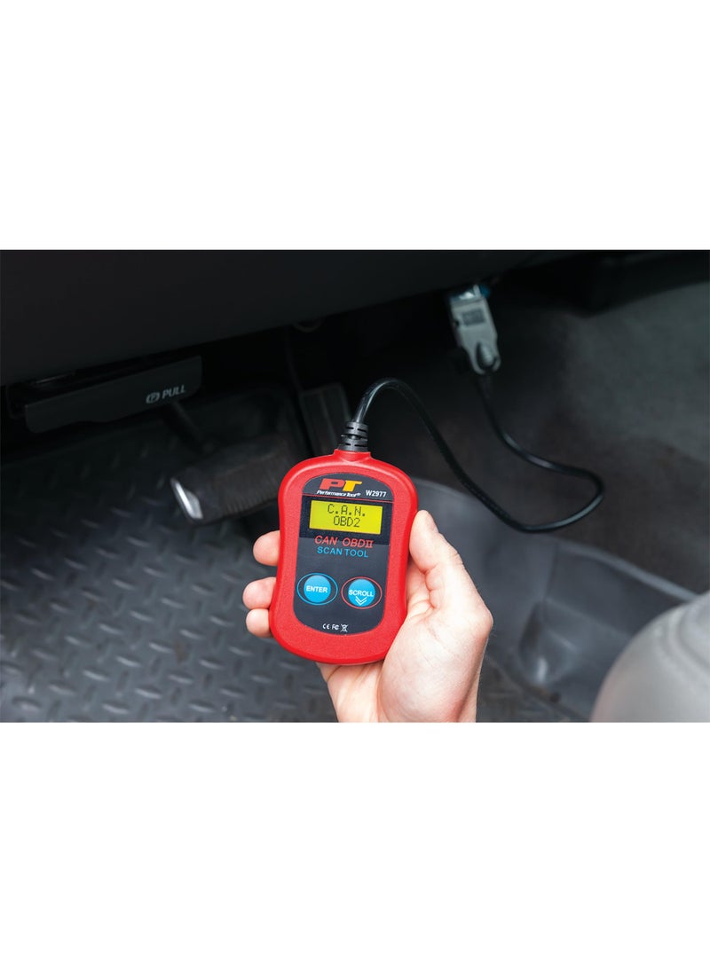 Performance Tool Performance Tool W2977 CAN OBD II Scanner Tool for Check Engine Light & Diagnostics, Direct Scan and Read Out  - Image 2