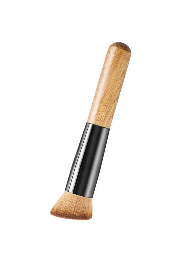 Liasun Flat Top Kabuki Foundation Brush Premium Bamboo Makeup Face Brush For Foundation Powder Blush Brush Buffing Stippling Concealer  - Image 1