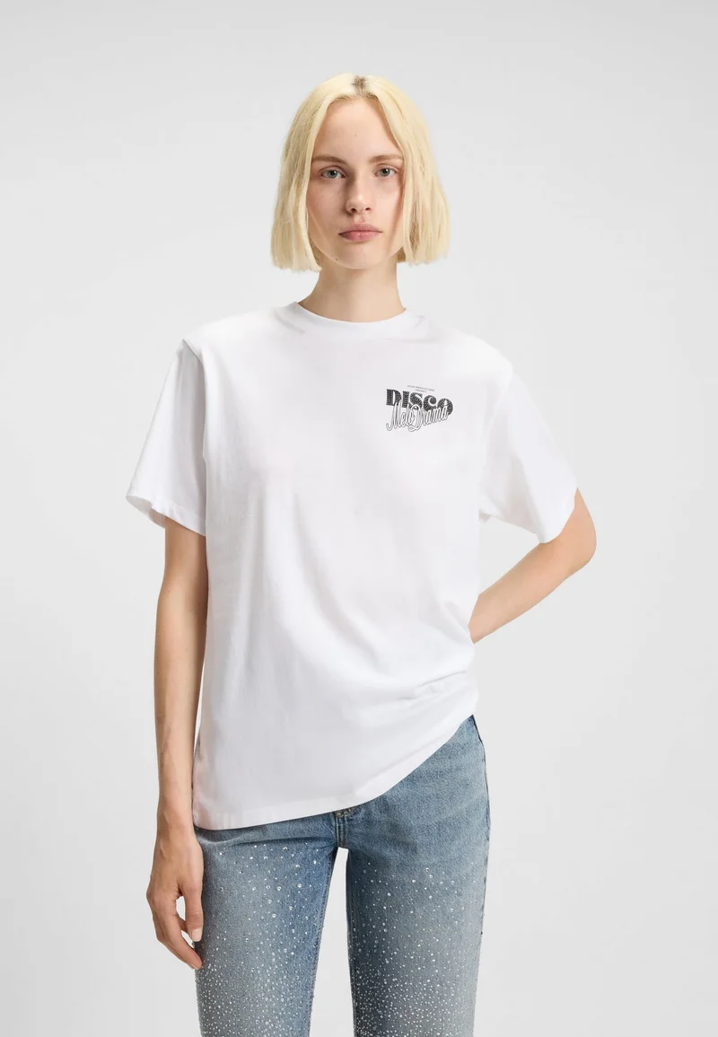 HUGO Cotton-jersey T-shirt with rhinestone artwork