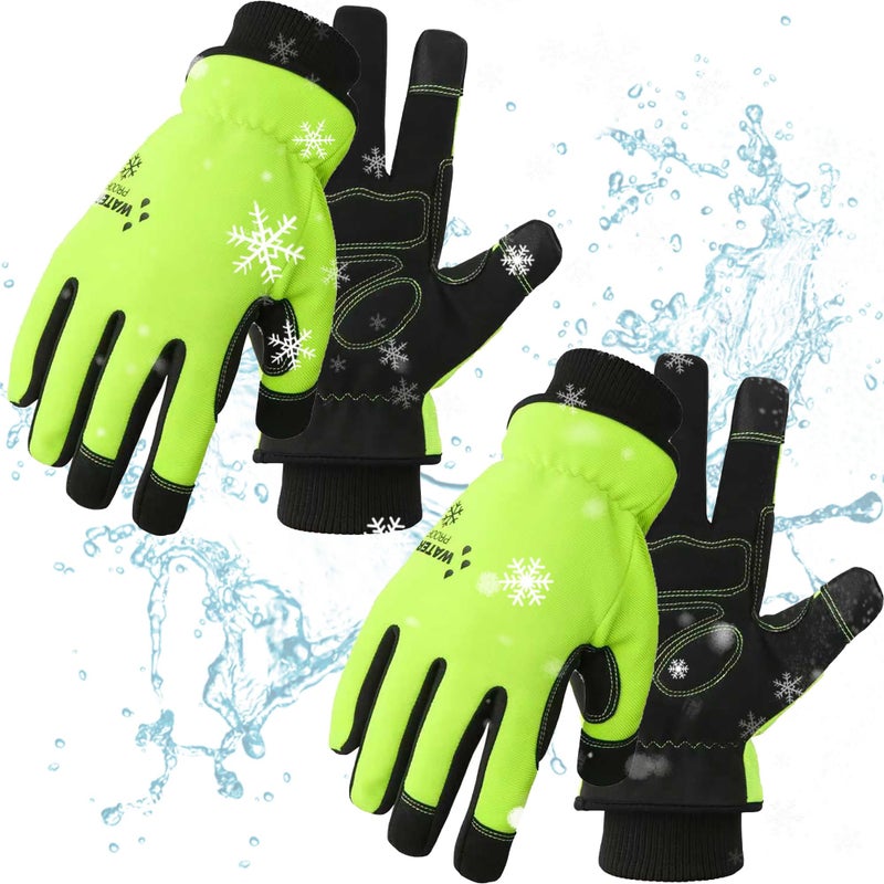 DULFINE 100% Waterproof Winter Work Gloves for Men, High Dexterity Touch Screen for Multipurpose,Excellent Grip (X-Large) - Image 1