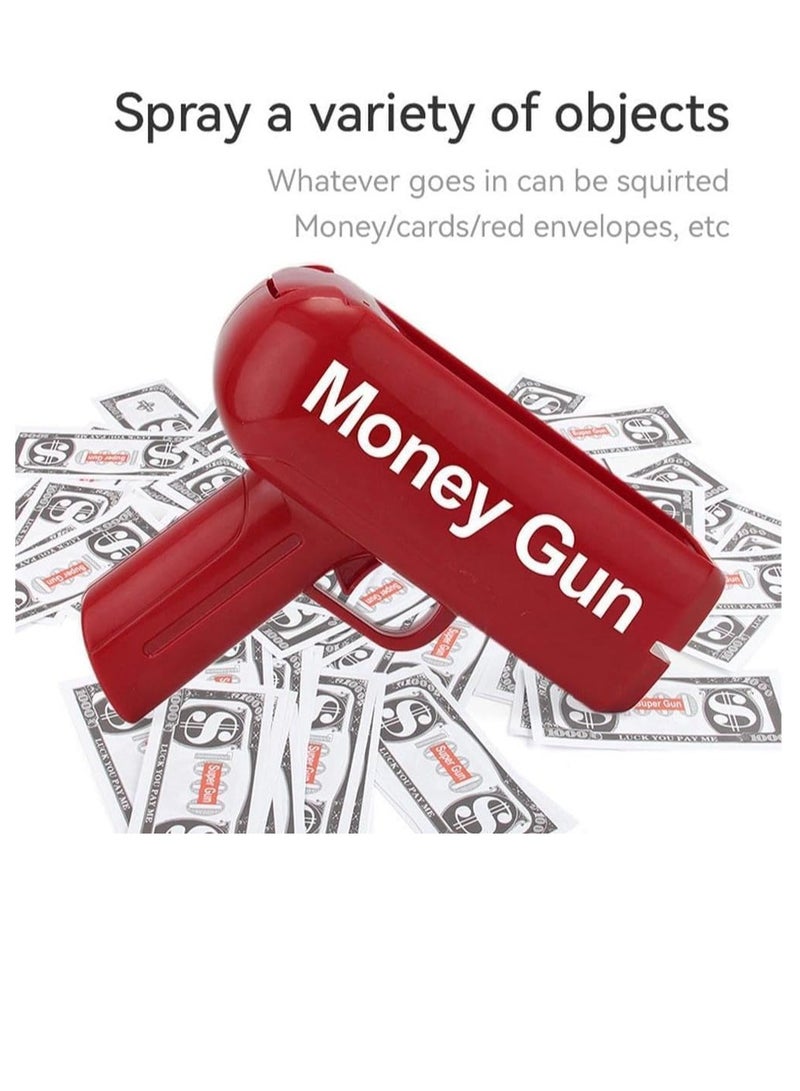 MUMS PLANET Money Shooter Toy, Money Spray Gun for Children & Adults,Make Fake Money Rain at Birthday Party, Wedding, Concert, Movie Props,Gifts for Boys and Girls,200PCS Prop Money Paper - Image 2
