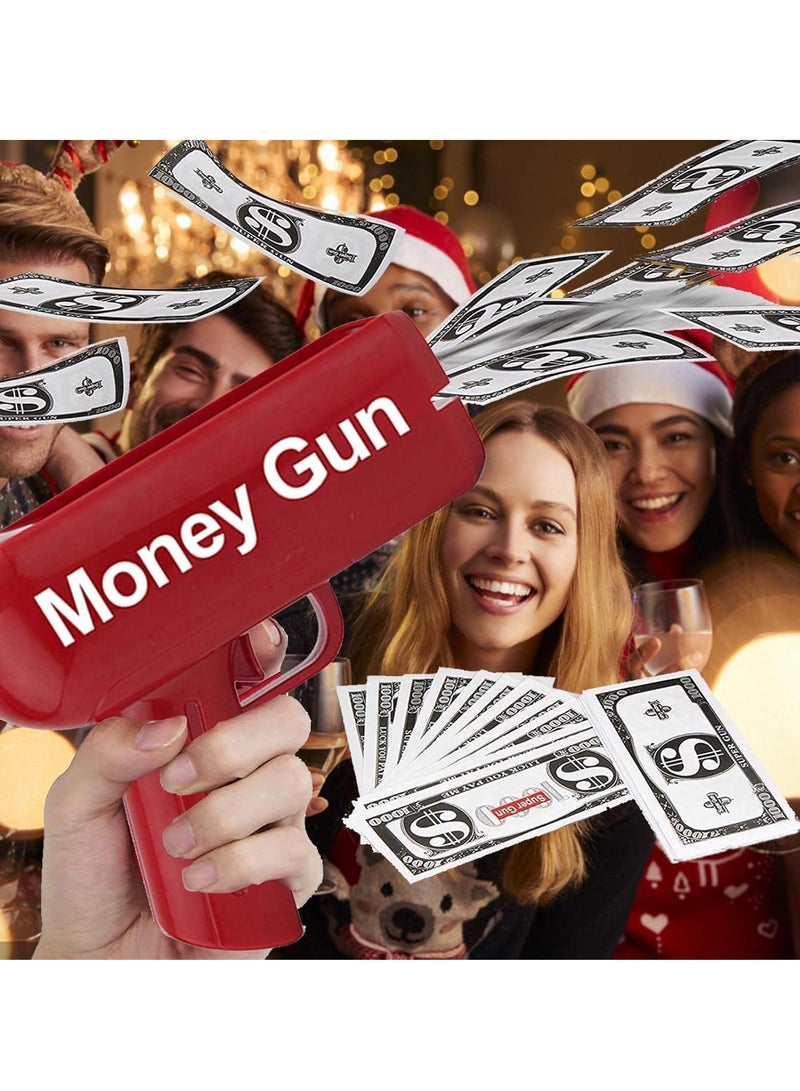 MUMS PLANET Money Shooter Toy, Money Spray Gun for Children & Adults,Make Fake Money Rain at Birthday Party, Wedding, Concert, Movie Props,Gifts for Boys and Girls,200PCS Prop Money Paper - Image 4