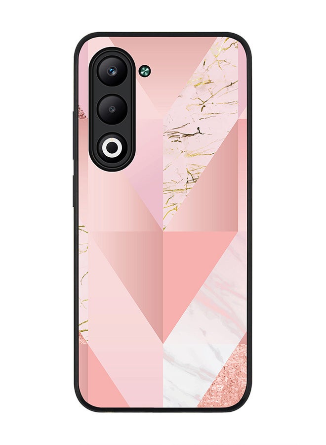 Stylizedd For Oppo A5 5G / A5 4G Case,Slim fit Camera Protection, Shockproof Thin Phone cover  - Marble Pink Vintage