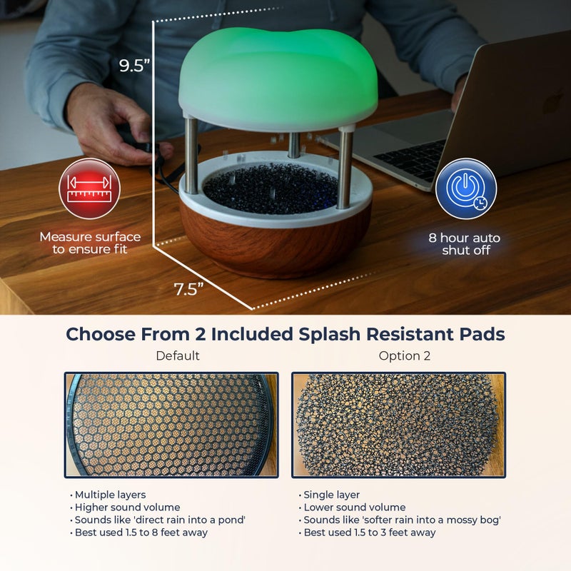 Mindsight â€˜Calming Cloudâ€™ Tabletop Water Fountain | Quiet Pump | Splash Resistant | Zen & Nature DÃ©cor | Promotes Focus, Stress Relief, Productivity, Sleep | Reminder to Pause & Reset | Desk Accessory - Image 3