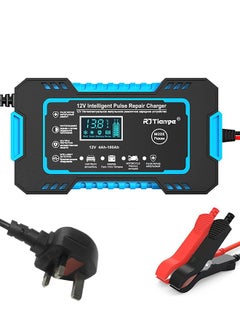 spa luxetique Car Battery Charger, Intelligent Automatic Battery Charger Maintainer with Digital LCD Display, Motorcycle Electrical Pulse Repair Charger for Car, Truck,Lawn Mower,Boat,SUV 12V/6A Lead Acid Batterie  - Image 1