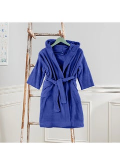 BYFT Daffodil (Navy Blue) Premium 10 yr Kids Hooded Bathrobe 100% Terry Cotton, Highly Absorbent and Quick dry, Hotel and Spa Quality Bathrobe for Boy and Girl-400 Gsm  - Image 2