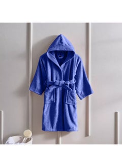 BYFT Daffodil (Navy Blue) Premium 10 yr Kids Hooded Bathrobe 100% Terry Cotton, Highly Absorbent and Quick dry, Hotel and Spa Quality Bathrobe for Boy and Girl-400 Gsm  - Image 1