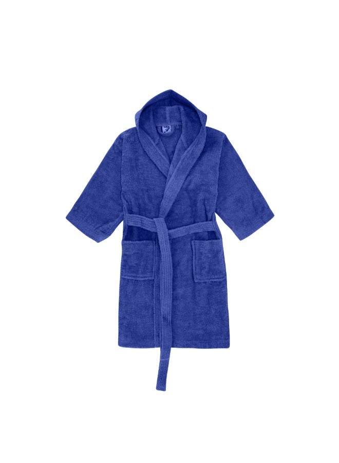 BYFT Daffodil (Navy Blue) Premium 10 yr Kids Hooded Bathrobe 100% Terry Cotton, Highly Absorbent and Quick dry, Hotel and Spa Quality Bathrobe for Boy and Girl-400 Gsm - Image 5