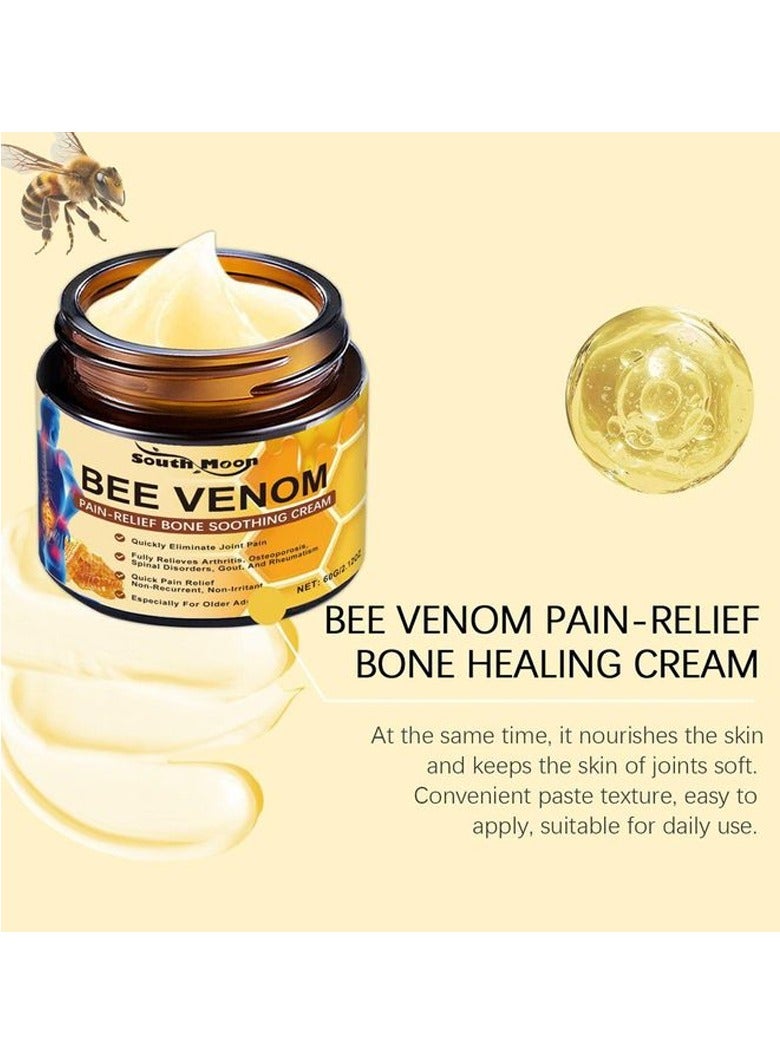 SOUTH MOON Bee Venom Cream For Joint & Skin Problems - Arthritis Ultra Strength Joint Relief Cream Relieve Joint Muscle Pain, Muscle Pain, Leg Swelling, Body Massage and Care Cream 60g - Image 2