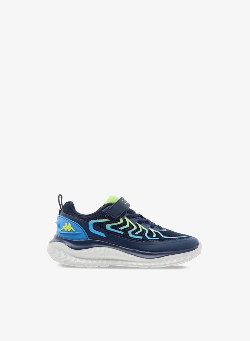 Kappa Boys' Printed Sports Shoes With Hook And Loop Closure - Image 1
