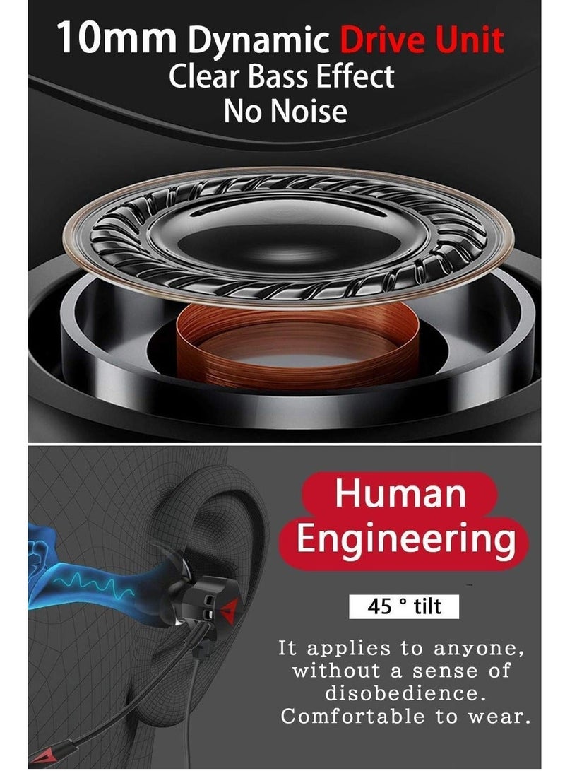 Wired Earbuds with Microphone, Battle Buds Wired Gaming Earbuds with Dual Microphone, Volume Control, Gaming Headset with Mic, Gaming Earphones Wired for Mobile Gaming, Switch, Xbox One, PS4, PS5, PC - Image 4