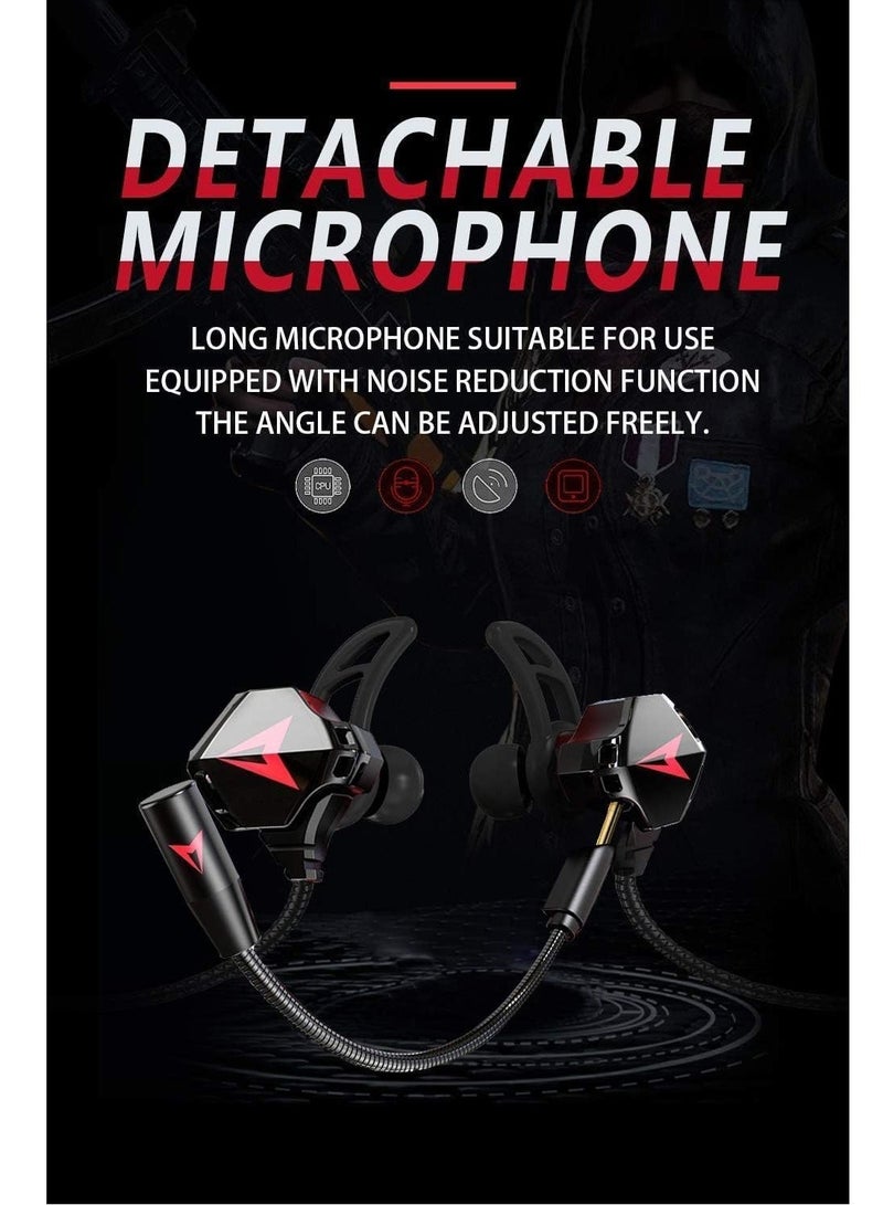 Wired Earbuds with Microphone, Battle Buds Wired Gaming Earbuds with Dual Microphone, Volume Control, Gaming Headset with Mic, Gaming Earphones Wired for Mobile Gaming, Switch, Xbox One, PS4, PS5, PC - Image 5