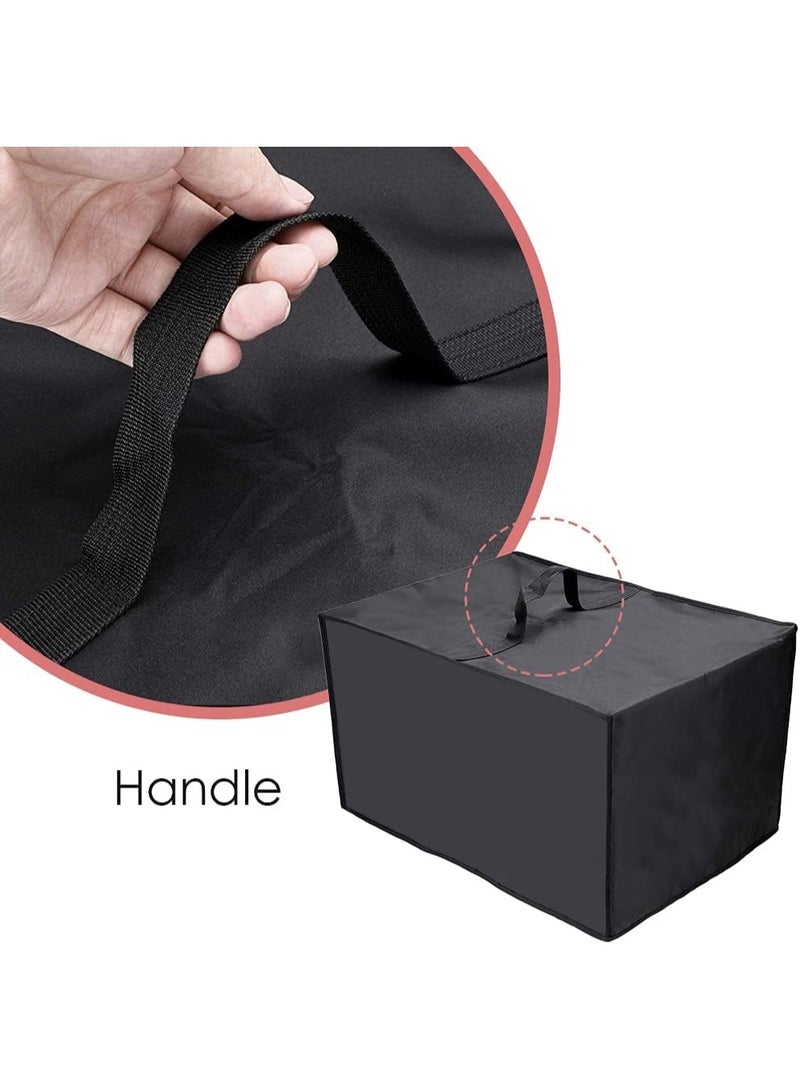 Luckam Microwave Dust Cover with Handle, Waterproof Oven Protector, Breathable Fabric Dust-Proof Cover for Microwave, Toaster Oven & Kitchen Appliances, Appliance Storage Bag (Black, 50×32×40cm) - Image 4
