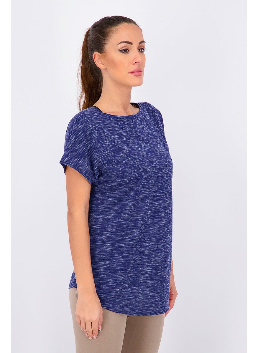 Tchibo Women Sportswear Fit Outdoor T-shirt, Navy Blue  - Image 4