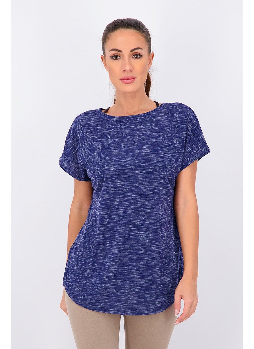Tchibo Women Sportswear Fit Outdoor T-shirt, Navy Blue  - Image 1