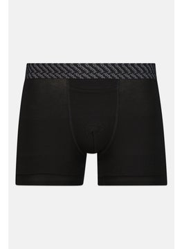 Tommy John Men 2 Pieces 8 Inseam Brand Logo Boxer Beirfs, Black/White  - Image 4