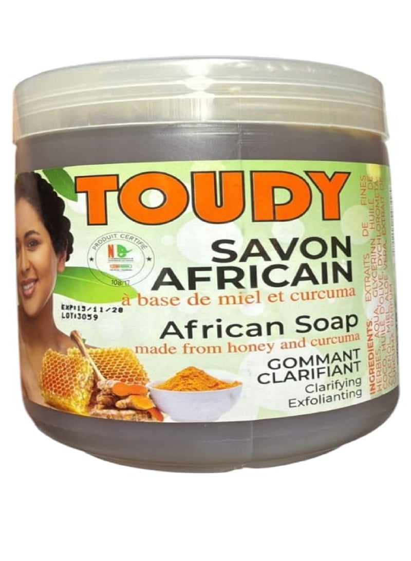 Savon African Soap Honey & Curcuma Clarifying & Exfoliating 670gm