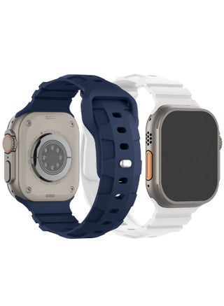 Compatible Silicone Replacement Bands for Apple Watch 49mm, 45mm, 44mm, 42mm - Soft Bands for Men & Women, Fits Series 8/7/6/5/4/3/2/1/SE/Ultra, Abyss Blue. - pzsku/Z9490AD424D8541359BB8Z/45/_/1723085277/ce25acf1-275a-42e8-8b42-b53ca92278d5
