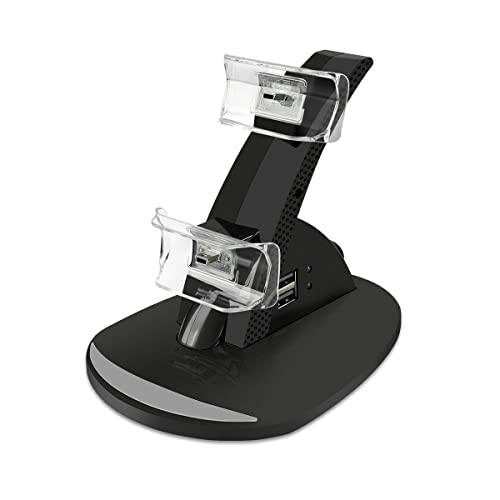VSEER PS3 Controller Charger, Dual Console Charger Charging Docking Station Stand for PS3 with LED Indicators, Black - Image 1