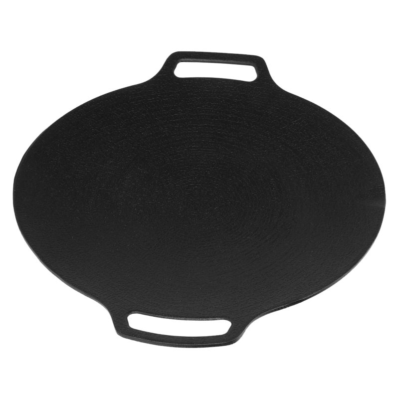 Korean BBQ Grill Pan 11.4 Inch Fast Uniform Cooking - PFOA-Free Non-Stick Scratch-Resistant Coating Round Griddle for Indoor Stove Outdoor Camping Home Cooking - Image 3