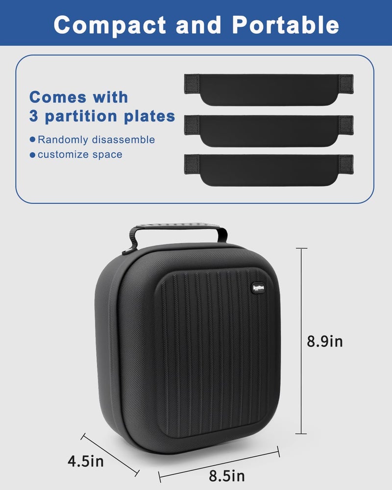 Krypthos Hard Travel Case for Hair Clippers & Hair Cutting Barber Supplies, Portable Clipper Storage Holder Organizer, Trimmer Storage Case for Barbers Supplies, Hair Cutting Razor Guard Grooming Kits - Image 4