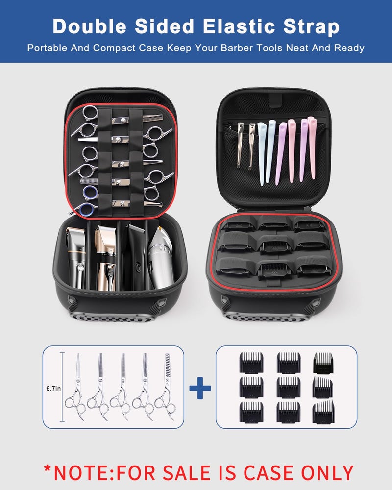 Krypthos Hard Travel Case for Hair Clippers & Hair Cutting Barber Supplies, Portable Clipper Storage Holder Organizer, Trimmer Storage Case for Barbers Supplies, Hair Cutting Razor Guard Grooming Kits - Image 2