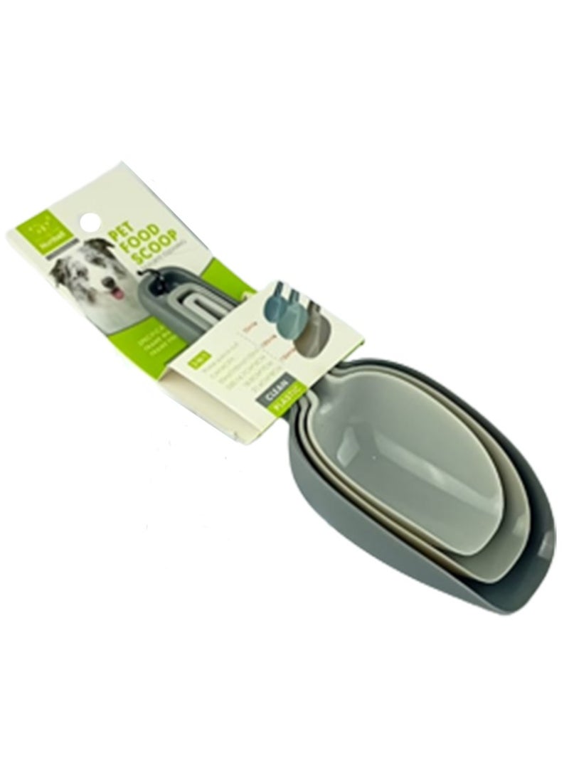 Nunbell Blue Plastic Pet Food Scoops 3 per pack - Image 1
