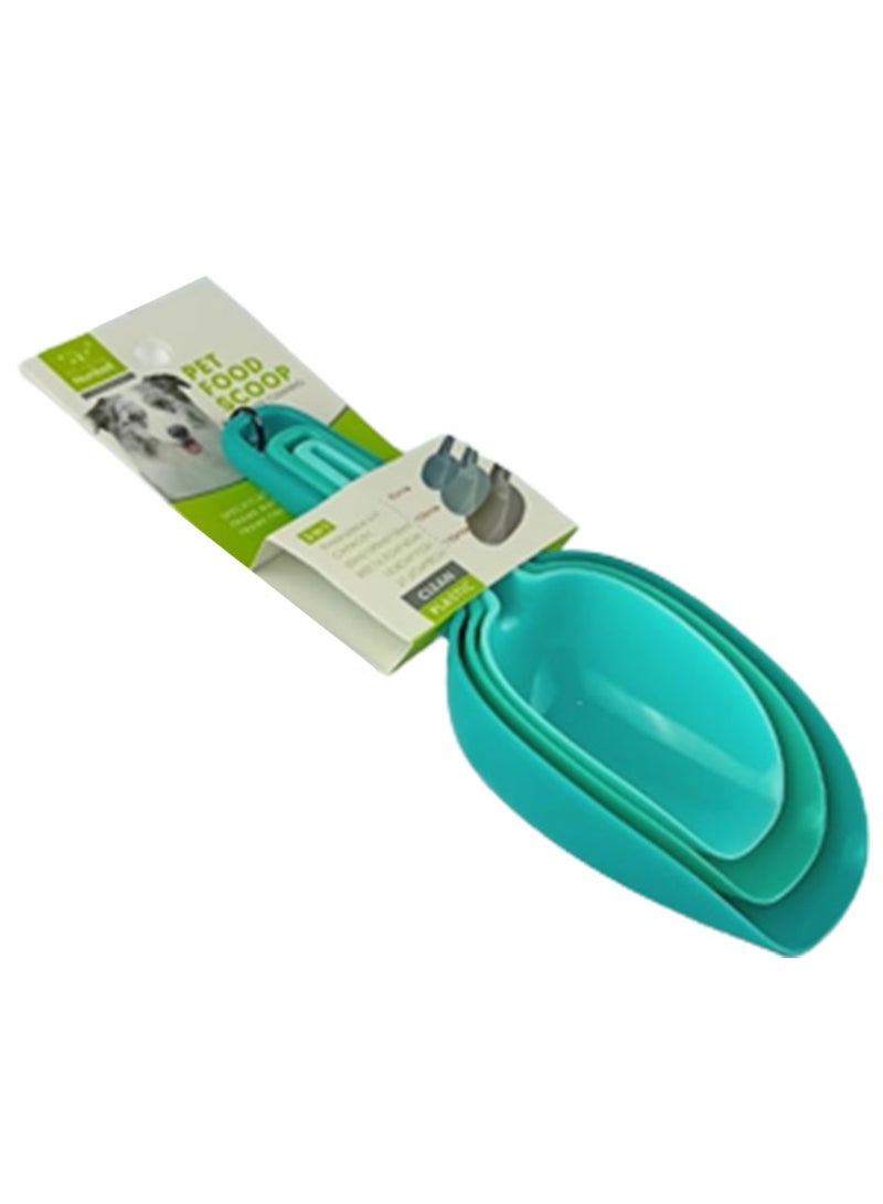 Nunbell Blue Plastic Pet Food Scoops 3 per pack - Image 2