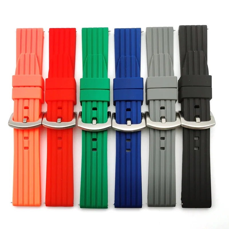 Bluejw Silicone Watch Band 20mm 22mm 24mm Waterproof Tire Tread Replacement Strap for Men's Sport Watches – Durable & Comfortable Replace the Watch Strap - Image 4