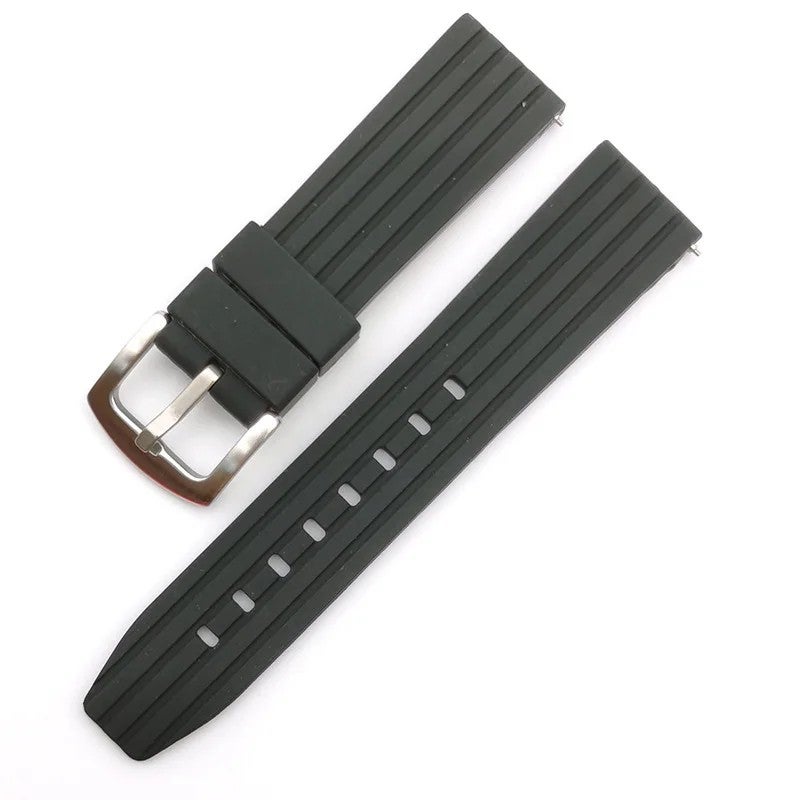 Bluejw Silicone Watch Band 20mm 22mm 24mm Waterproof Tire Tread Replacement Strap for Men's Sport Watches – Durable & Comfortable Replace the Watch Strap - Image 2