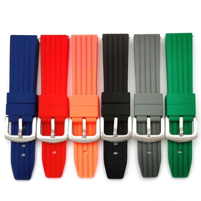 Bluejw Silicone Watch Band 20mm 22mm 24mm Waterproof Tire Tread Replacement Strap for Men's Sport Watches – Durable & Comfortable Replace the Watch Strap - Image 3
