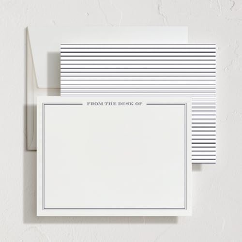 Minted Gentleman Stationery Cards, 10 Count, Blank Cards and Envelopes For Thank You Notes, Invitations & Handwritten Messages, Gifts For Men, Note Cards & Stationery Set, Darknight Blue Color Theme - Image 4