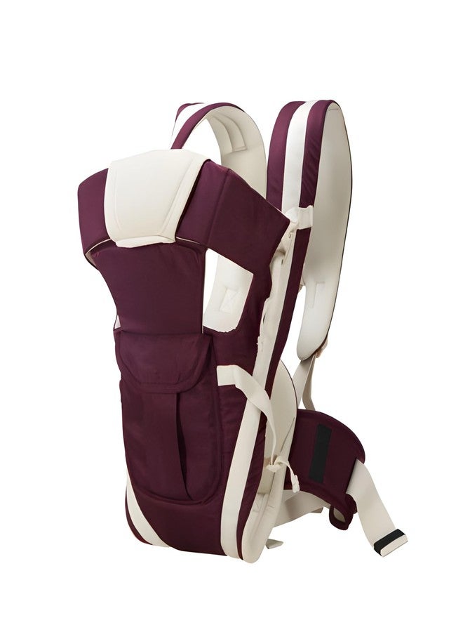 Laee cute Baby Carrier 4 in 1/Carry Bag/Cuddler Kids Facing in and Out Position Baby Carrier (Wine) - Image 1