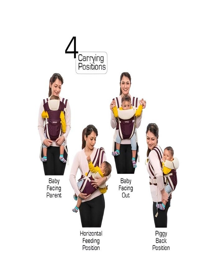 Laee cute Baby Carrier 4 in 1/Carry Bag/Cuddler Kids Facing in and Out Position Baby Carrier (Wine) - Image 3