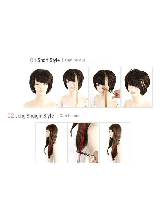 Rapidsflow Coloured Hair Streak/Extensions For Women For Highlighting 2 Pieces - Image 3